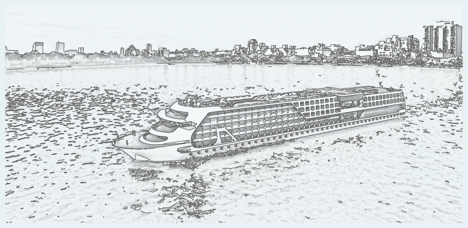 River Cruise Liner — ескіз концепції