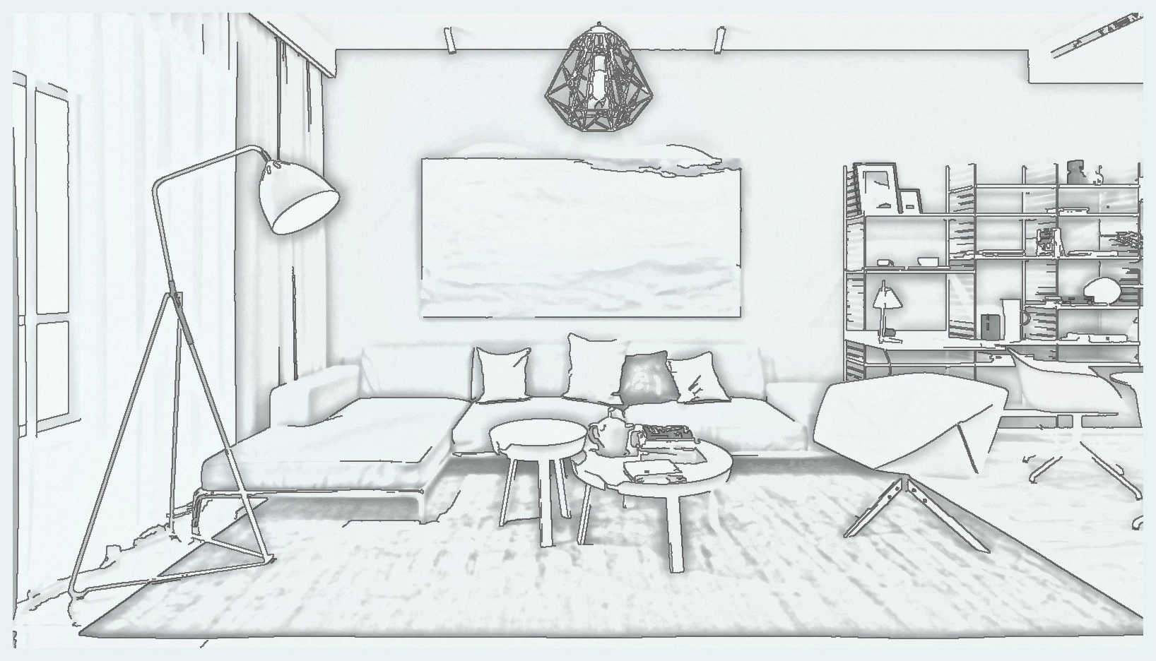 Man apartment — ескіз концепції