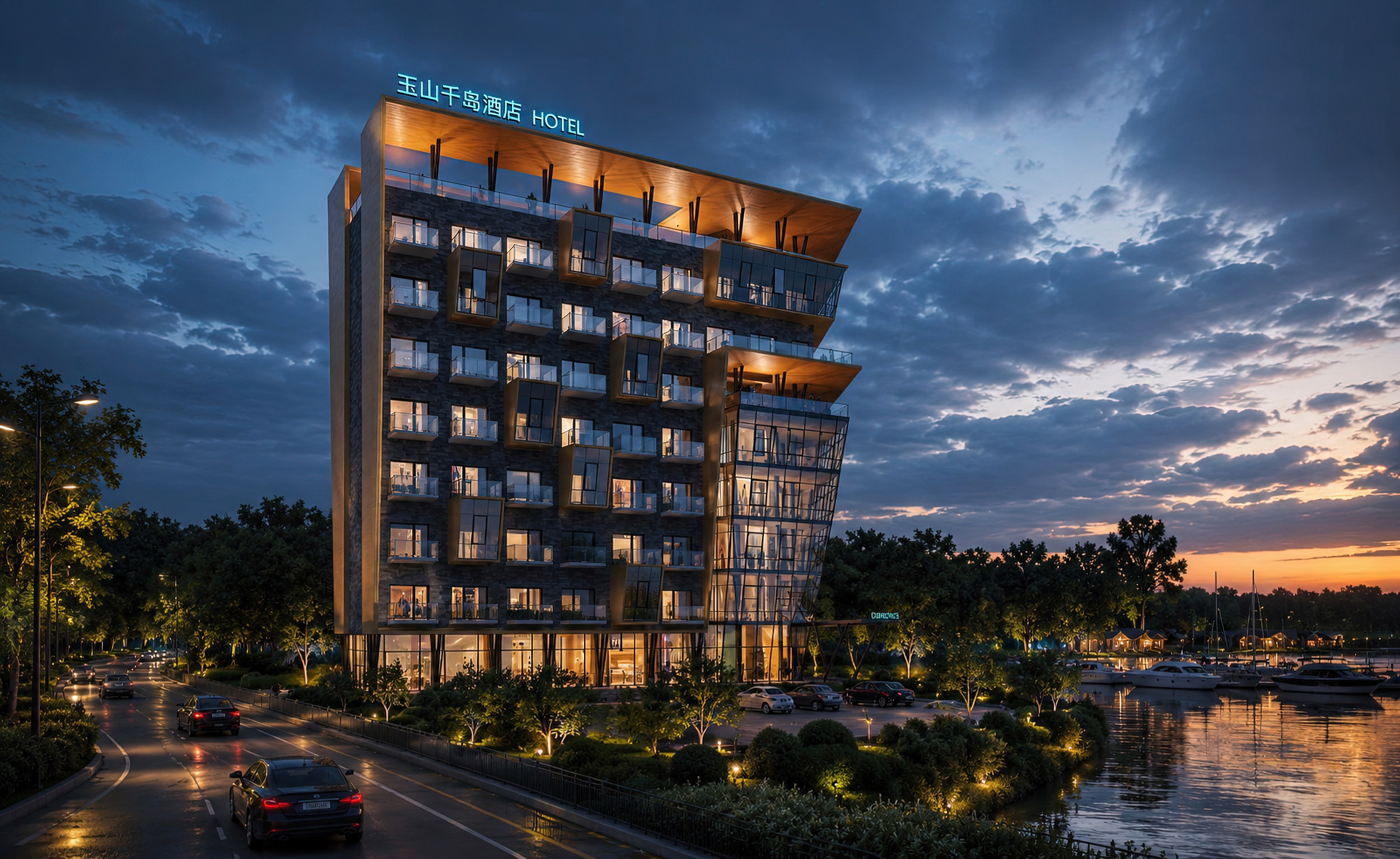 Lake hotel — архітектура та деталі