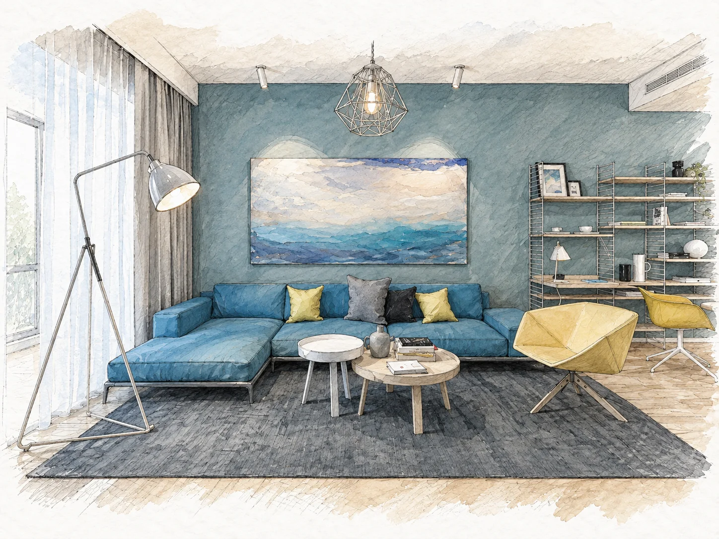 Man apartment — ескіз концепції