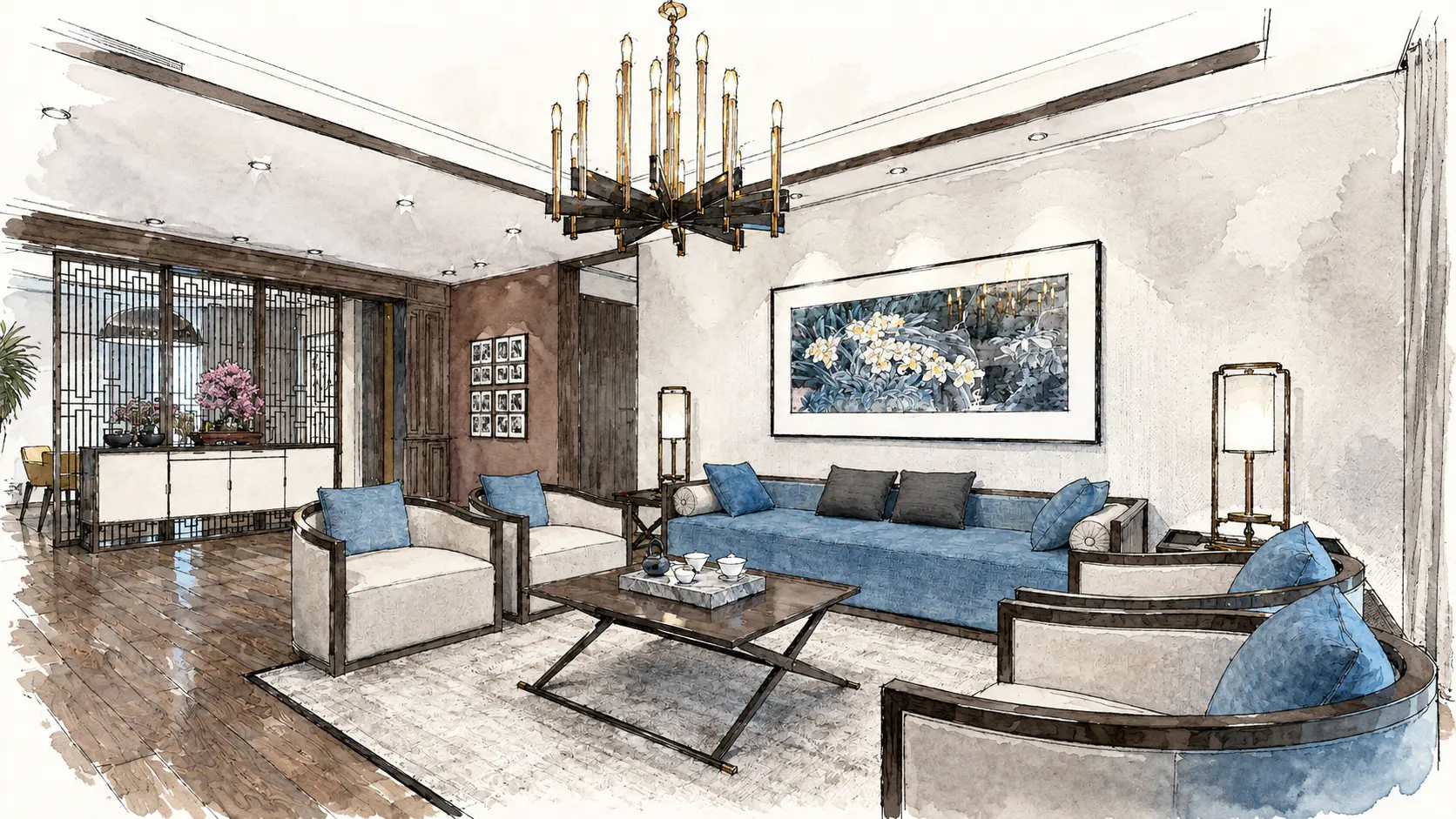 Asian style townhouse — ескіз концепції